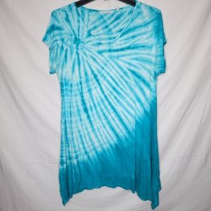 Soft Surroundings Blue Tie-Dye Tunic